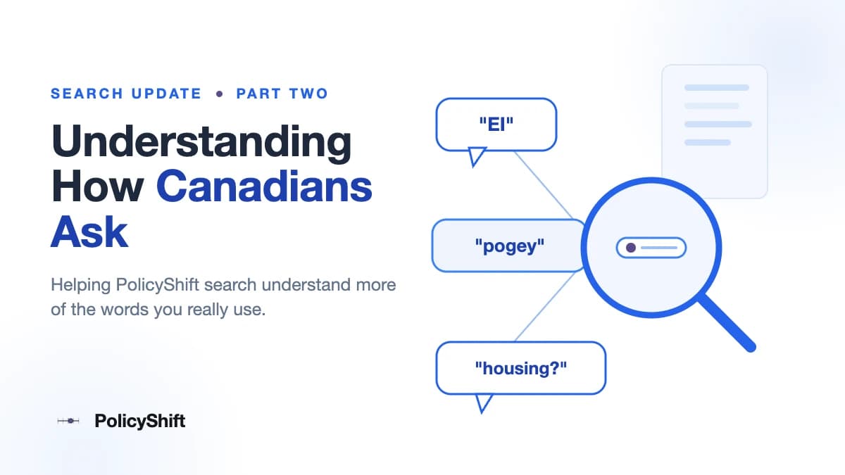 PolicyShift Search Update: Understanding How Canadians Ask