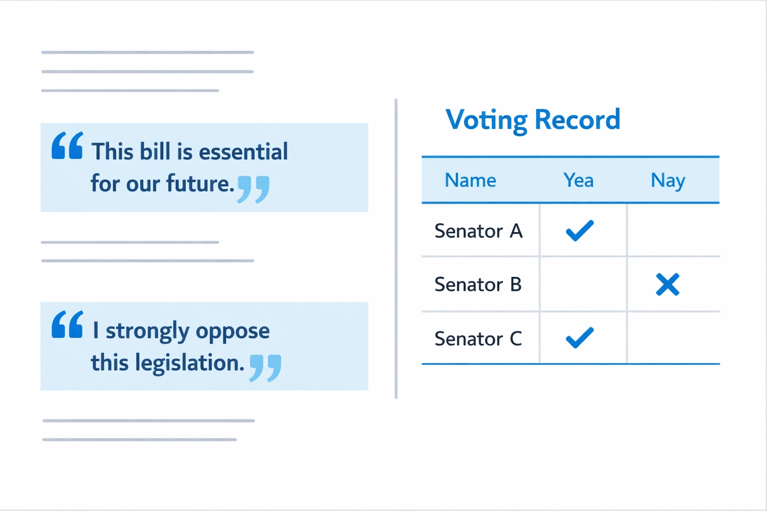 Document showing MP quotes providing context to their voting record