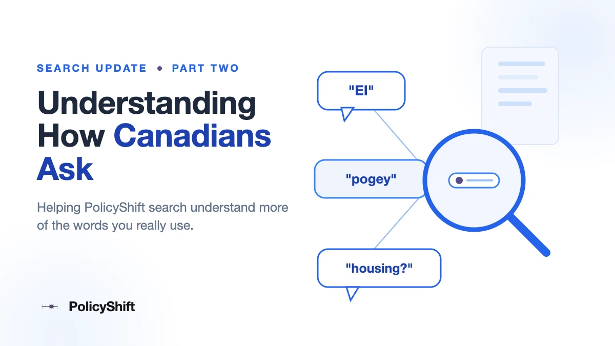 PolicyShift search update: understanding how Canadians ask about politics