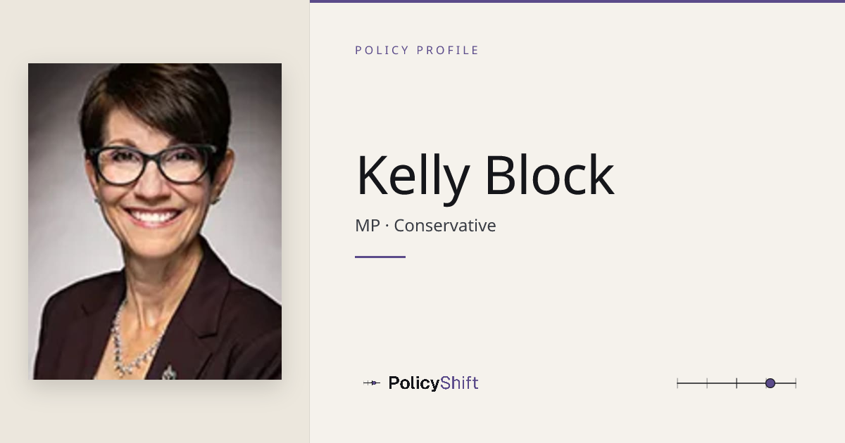 Kelly Block's Policy Positions | PolicyShift.ca